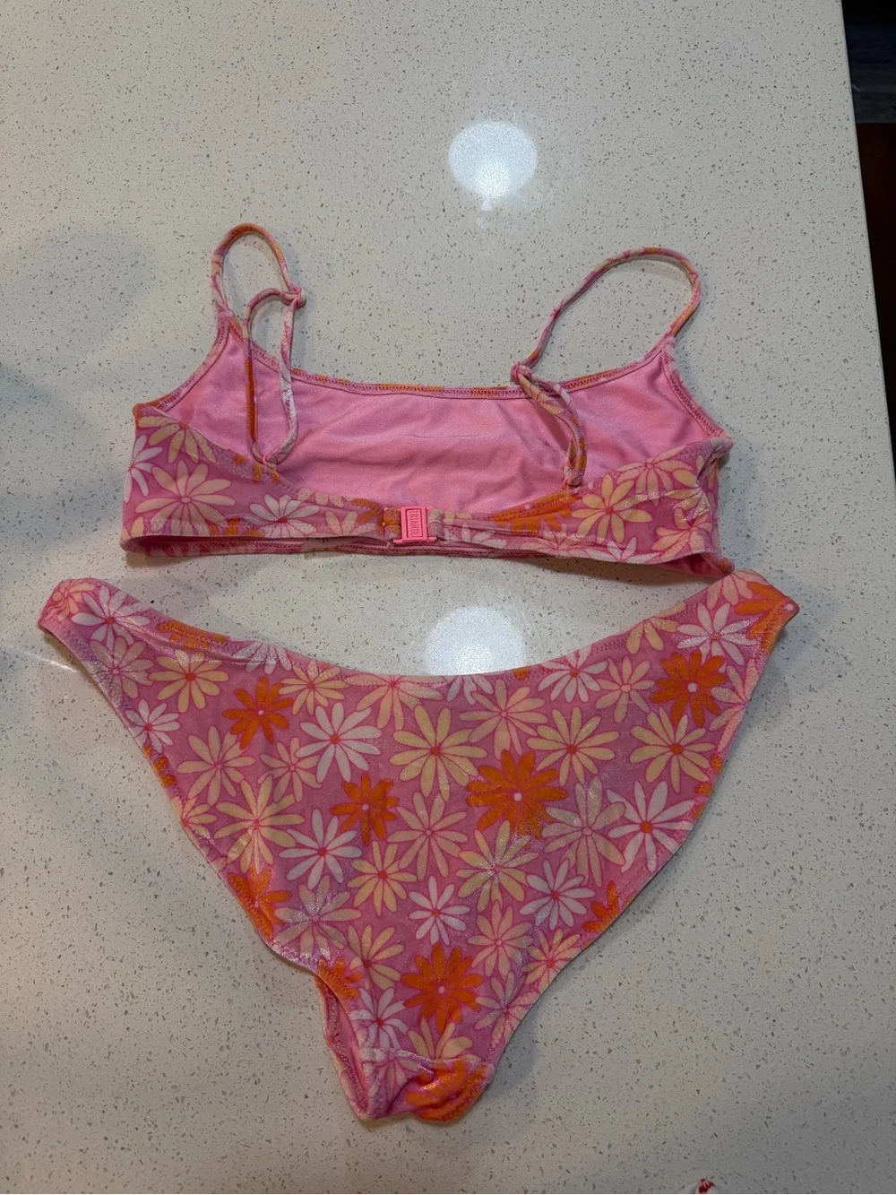 triangl swimwear Pink and Orange Floral Girls Bikini Set